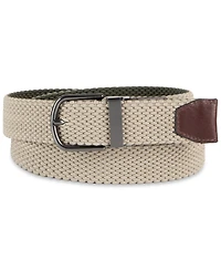 Cole Haan Men's Two-In-One Reversible Striped Stretch Web Belt