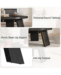 gaomon Round Wood Coffee Tables for Living Room,Circle Coffee Table,for Apartment