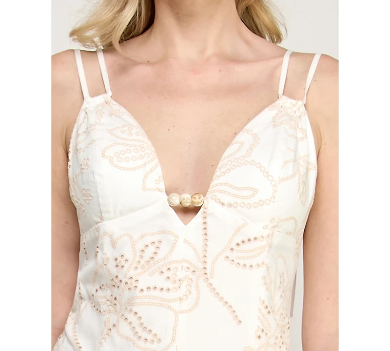 Invitee Women's Strappy Sweetheart Neck Midi Dress