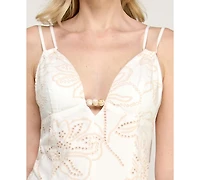 Invitee Women's Strappy Sweetheart Neck Midi Dress