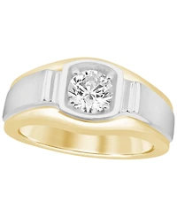 Macy's Men's Lab Grown Diamond Ring (1 ct. t.w.) Gold Vermeil & Sterling Silver