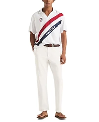 Nautica Men's Diagonal Blocking Johnny Collar Polo Shirt