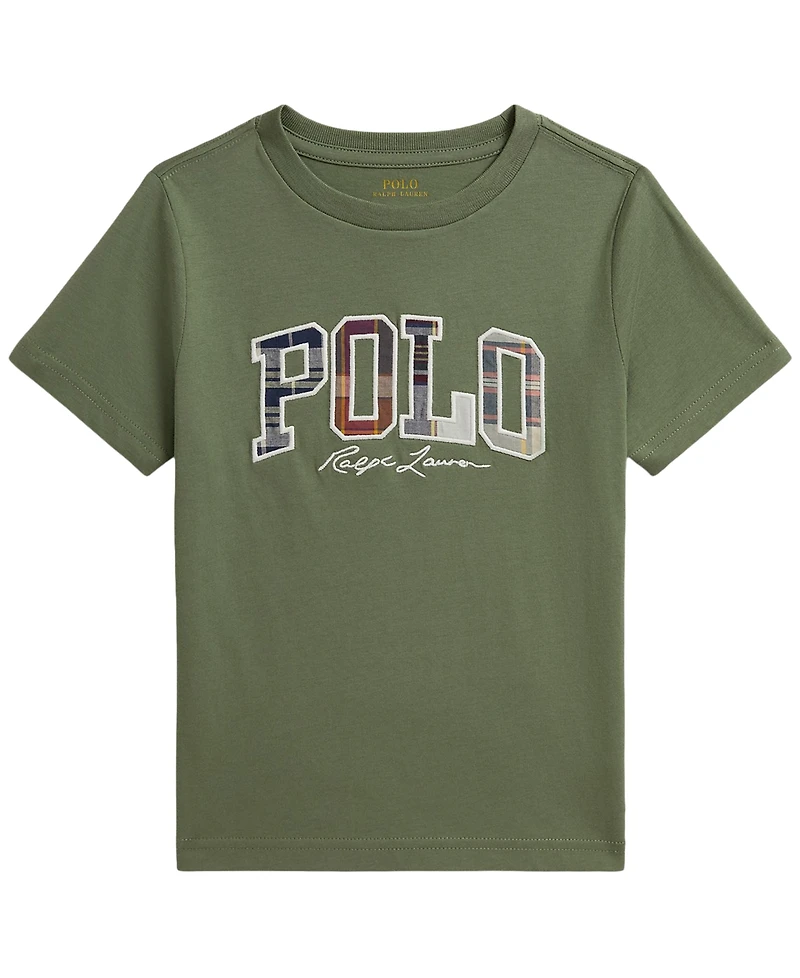 Polo Ralph Lauren Boys' 2-7 Madras-Logo Jersey T-Shirts