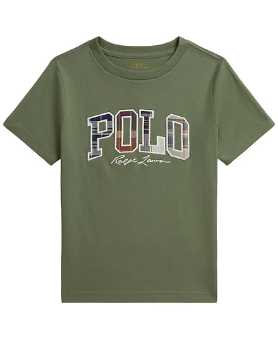 Polo Ralph Lauren Boys' 2-7 Madras-Logo Jersey T-Shirts