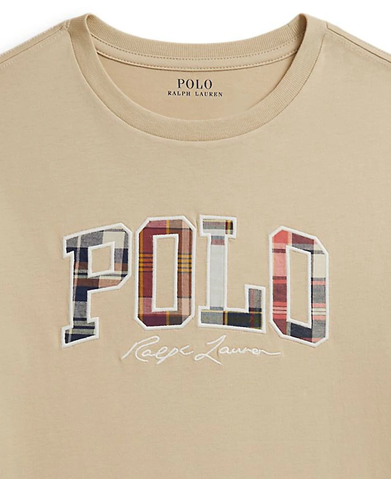 Polo Ralph Lauren Boys' 8-20 Madras-Logo Jersey T-Shirts
