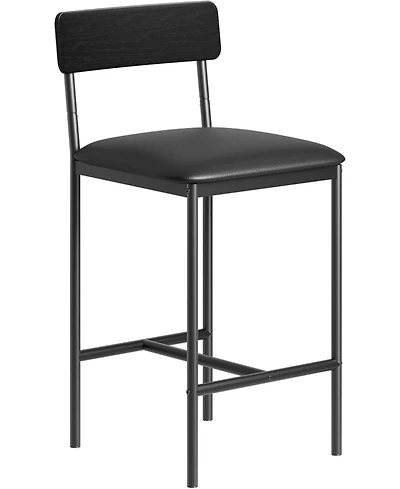 gaomon 3-Piece Dining Table Set for 2, Counter Height Bar Table with Storage Shelves, Upholstered Chairs, Apartment