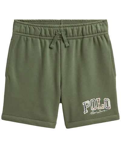 Polo Ralph Lauren Boys' 2-7 Madras-Logo French Terry Shorts