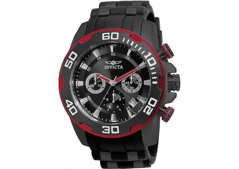 Invicta Men's Pro Diver Quartz Chronograph Black Dial Watch