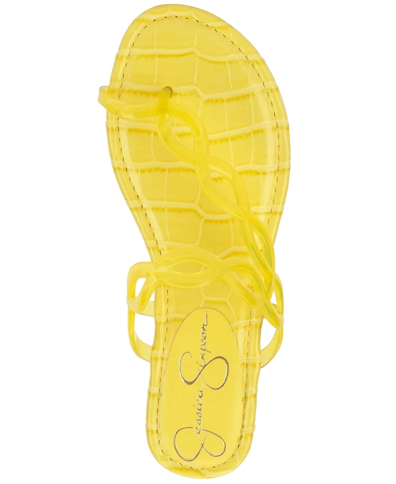 Jessica Simpson Women's Aloni Jelly Toe-Ring Flat Sandals