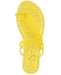 Jessica Simpson Women's Aloni Jelly Toe-Ring Flat Sandals