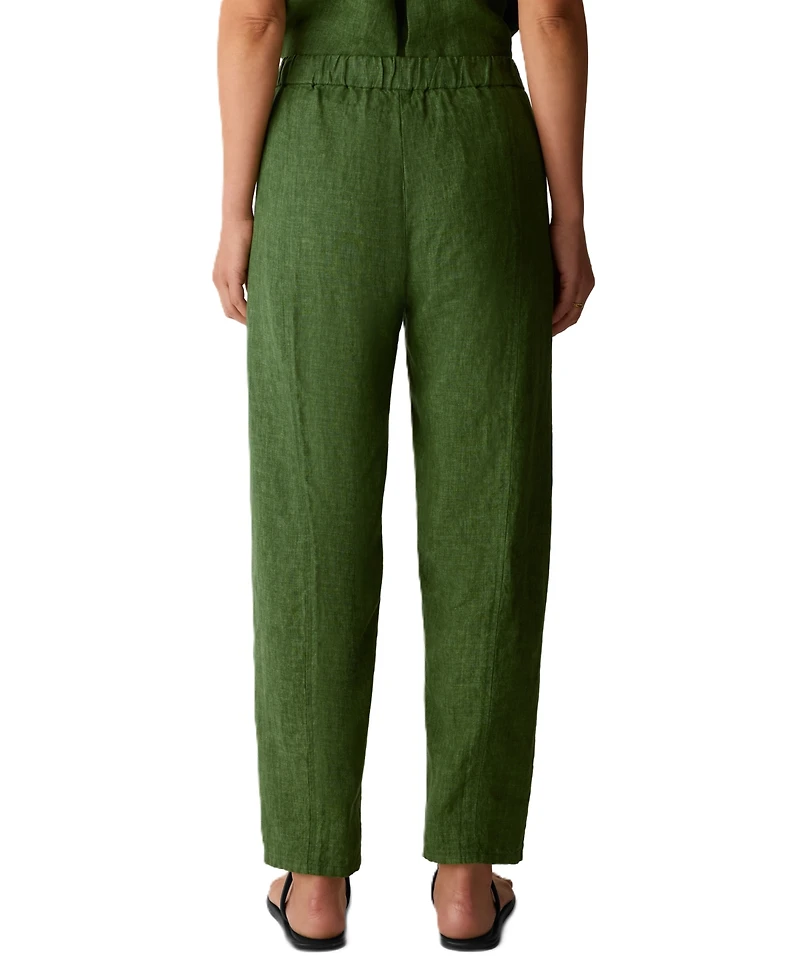 Eileen Fisher Women's High-Waisted Pull-On Ankle Pants, Regular & Plus