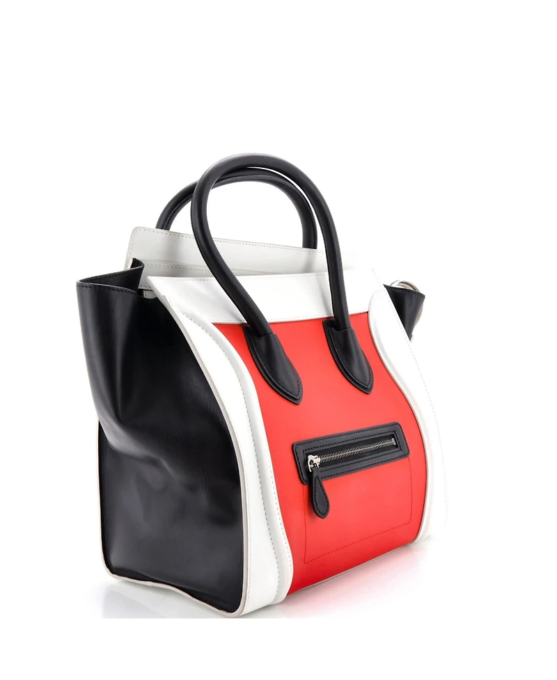 Pre-Owned Celine Mini Tricolor Luggage Bag Leather