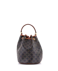 Pre-Owned Celine Clara Bucket Bag Triomphe Coated Canvas