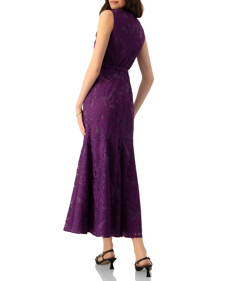 Ivonne Women's Sleeveless Lace Long Dress