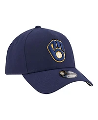 New Era Big Boys and Girls Navy Milwaukee Brewers 9FORTY A-Frame Adjustable Hat
