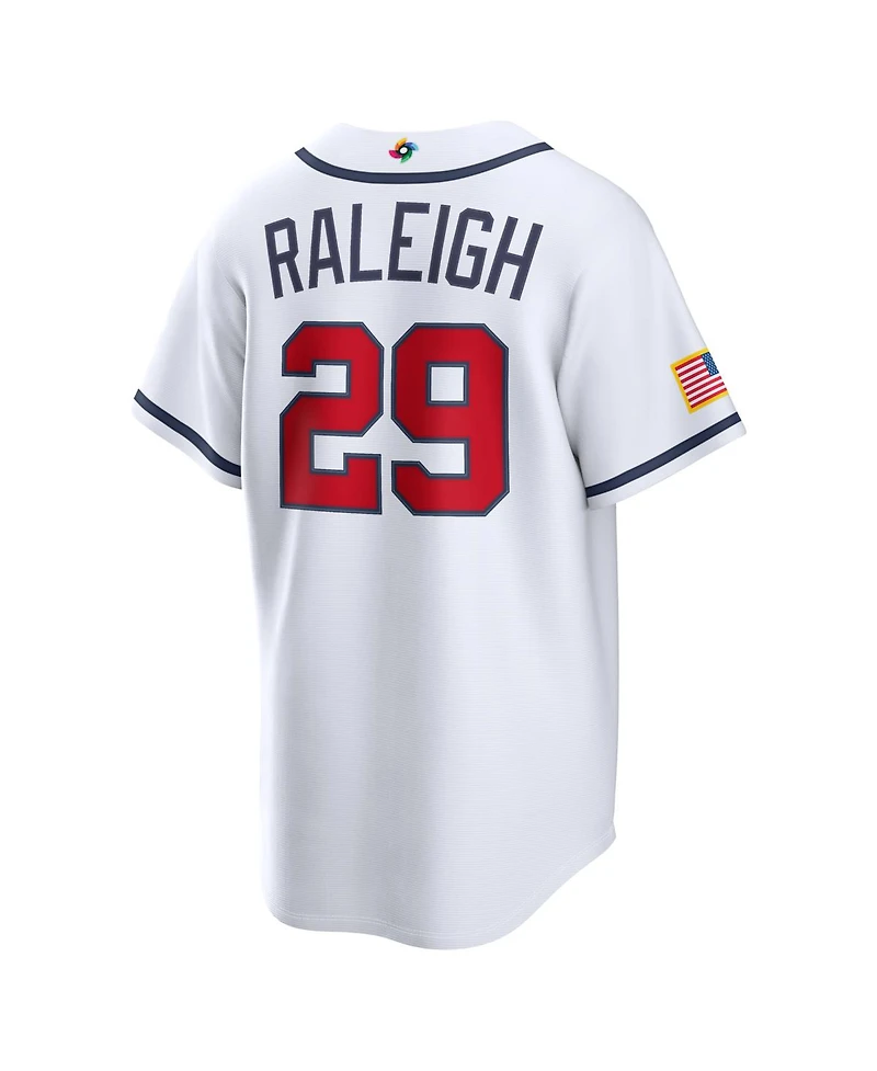 Nike Men's Cal Raleigh White Usa Baseball 2026 World Classic Home Stadium Jersey