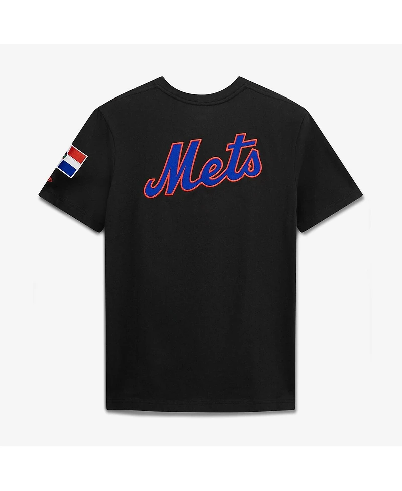 New Era Men's Black York Mets Dominican Republic Country Flag T-Shirt
