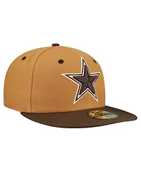 New Era Men's Light Brown/Dark Brown Dallas Cowboys Two-Tone Walnut 59FIFTY Fitted Hat