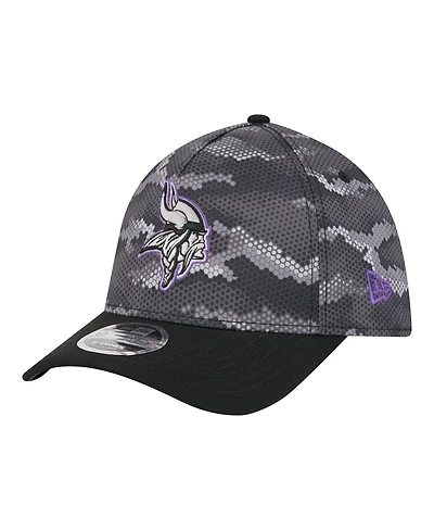 New Era Men's Black Minnesota Vikings Camo A-Frame 39THIRTY Flex Hat