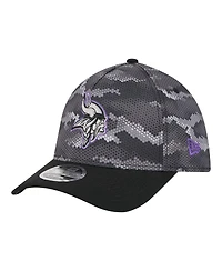 New Era Men's Black Minnesota Vikings Camo A-Frame 39THIRTY Flex Hat