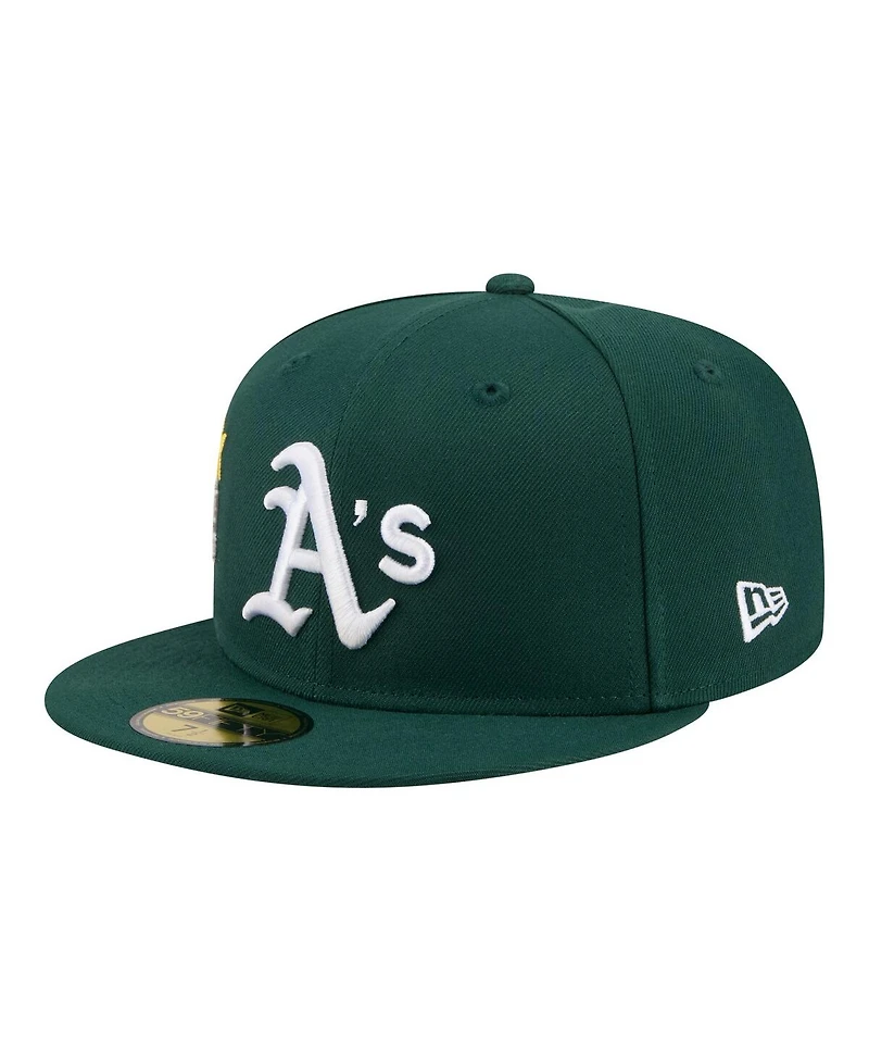 New Era Men's Green Athletics City Patch 59FIFTY Fitted Hat