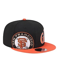 New Era Men's Black/Orange San Francisco Giants Stretched Two-Tone 9FIFTY Adjustable Hat