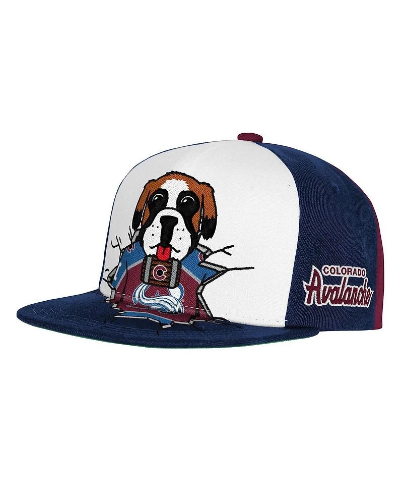 Mitchell & Ness Big Boys and Girls Maroon Colorado Avalanche Mascot Snapback Hat