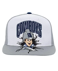 Mitchell & Ness Big Boys and Girls Gray Dallas Cowboys Team Mascot Snapback Hat