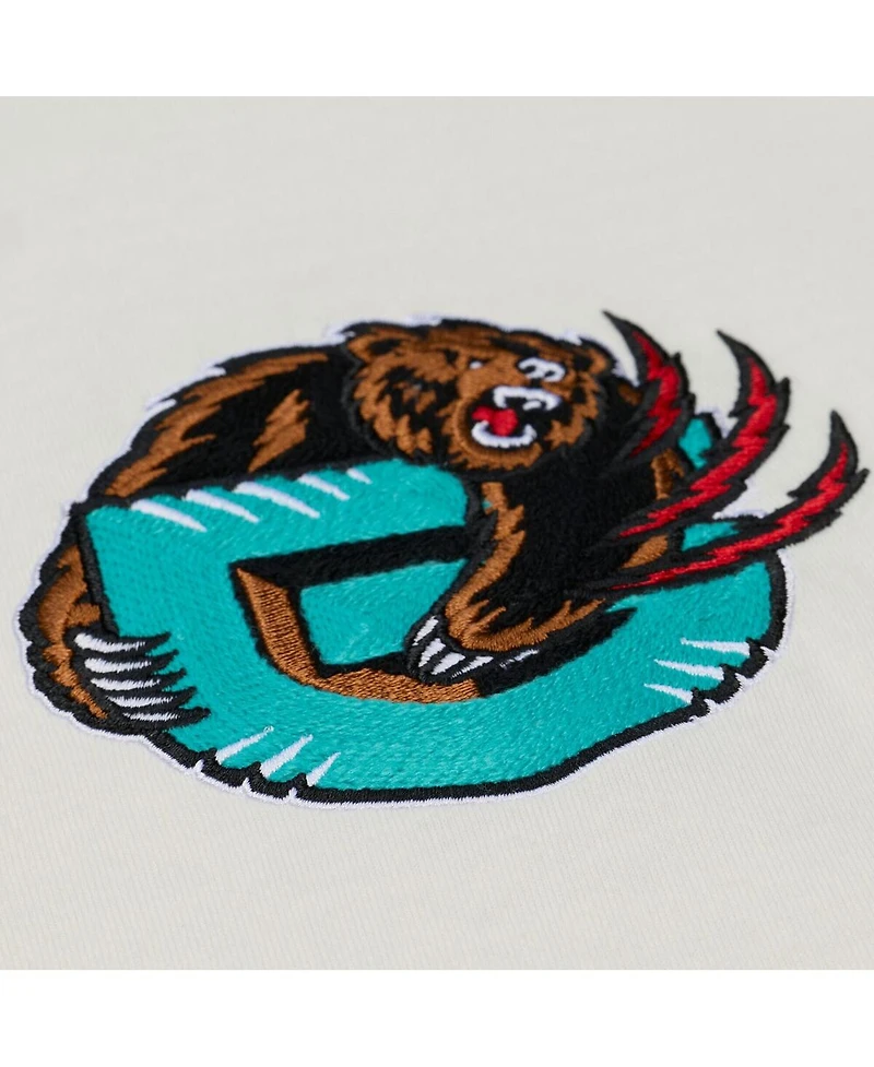 Mitchell & Ness Men's Cream Memphis Grizzlies Hardwood Classics Chainstitch Premium T-Shirt