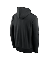 Nike Men's Black Cincinnati Reds Primary Wordmark Therma Hoodie