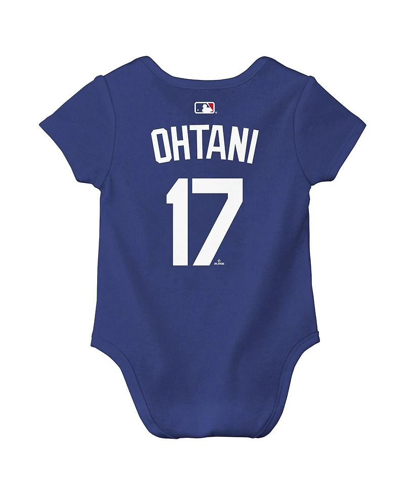 Nike Baby Boys and Girls Shohei Ohtani Royal Los Angeles Dodgers Name Number Bodysuit