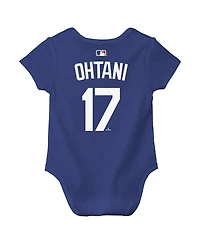 Nike Baby Boys and Girls Shohei Ohtani Royal Los Angeles Dodgers Name Number Bodysuit