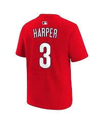 Nike Big Boys and Girls Bryce Harper Red Philadelphia Phillies Name & Number T-Shirt
