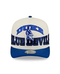 New Era Men's Cream/Royal Duke Blue Devils March Madness Historic Collection 9FIFTY A-Frame Snapback Hat