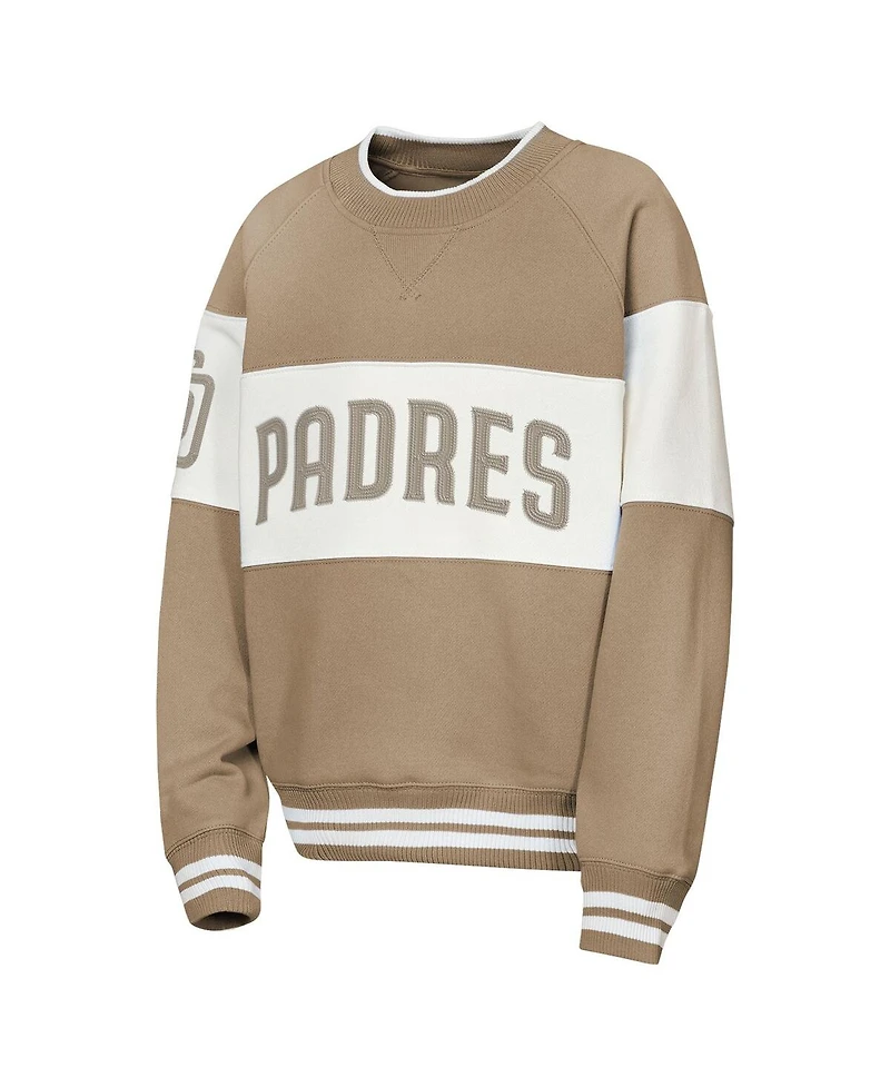 Outerstuff Big Boys and Girls Brown San Diego Padres Ultimate Pastels On Base Sweatshirt