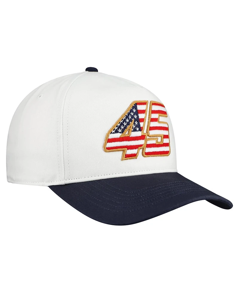 '47 Brand Men's White Tyler Reddick Flag Fill Two-Tone Team Adjustable Hitch Hat