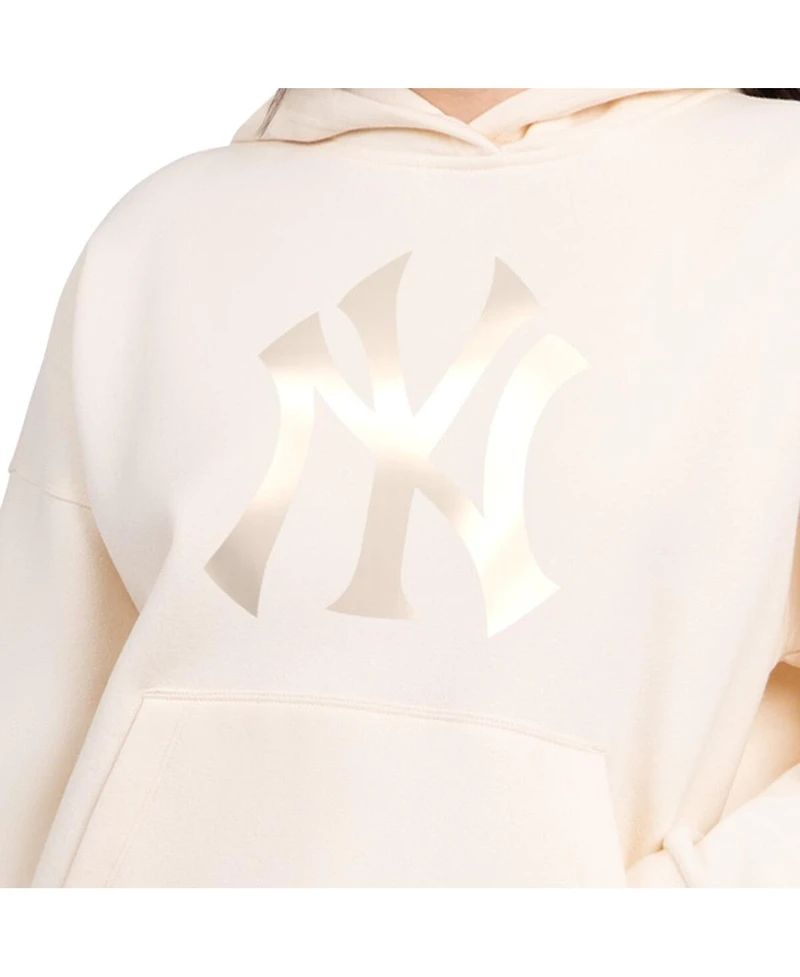 Starter Women's Cream New York Yankees Pastel Relaxed Hoodie