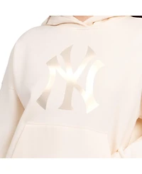 Starter Women's Cream New York Yankees Pastel Relaxed Hoodie
