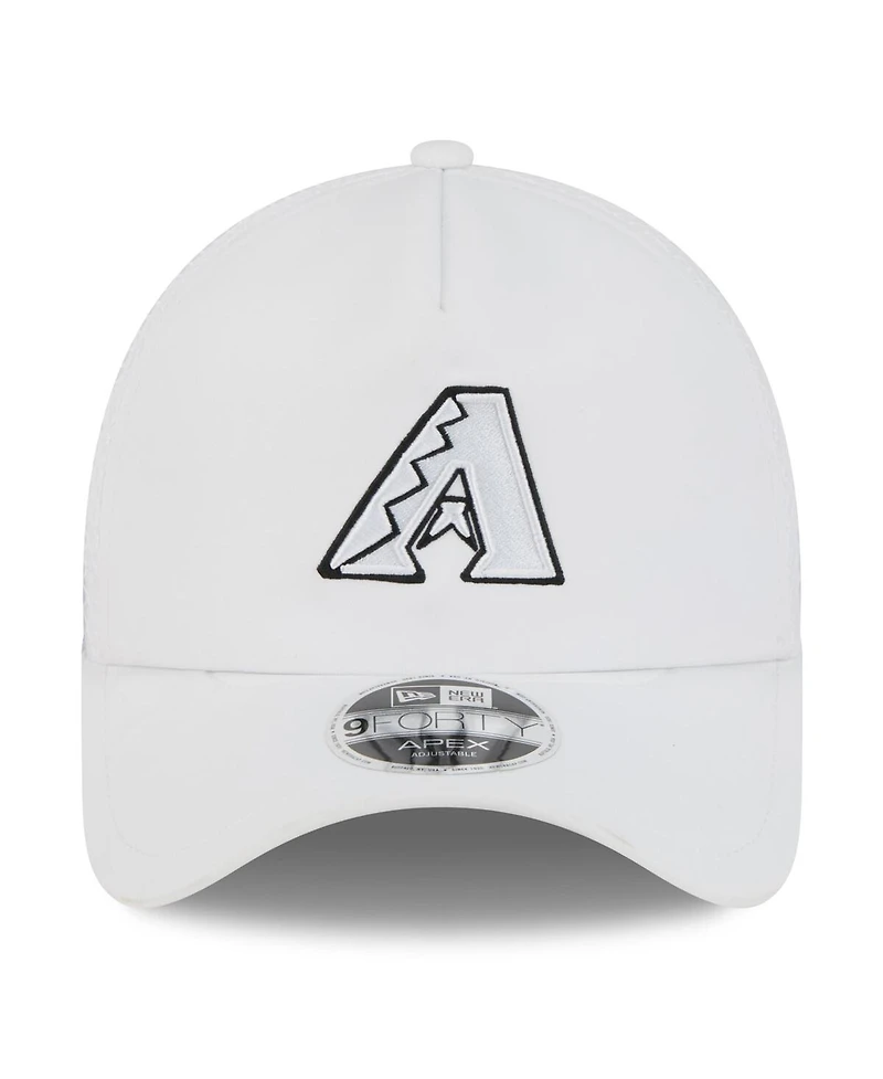 New Era Men's White Arizona Diamondbacks 2026 Batting Practice Apex 9FORTY Adjustable Trucker Hat