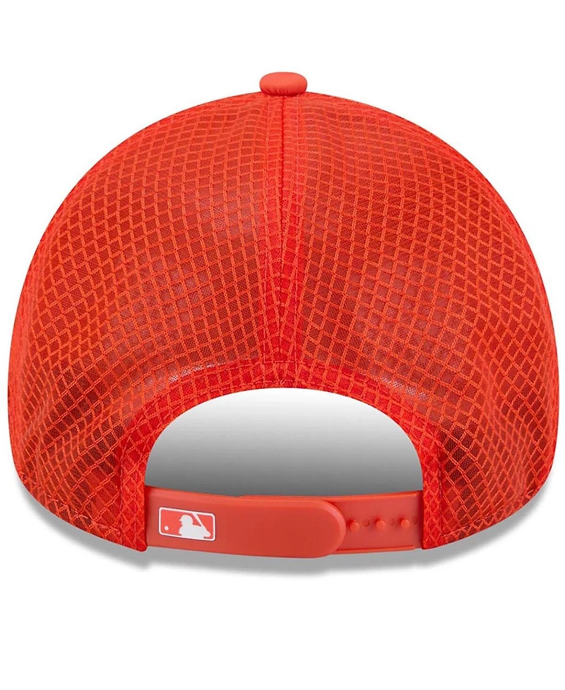New Era Men's Orange Baltimore Orioles 2026 Batting Practice Apex 9FORTY Adjustable Trucker Hat