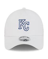 New Era Men's White Kansas City Royals 2026 Batting Practice Apex 9FORTY Adjustable Trucker Hat