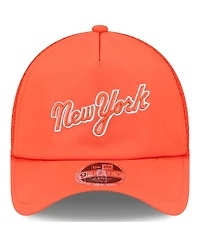 New Era Men's Orange New York Mets 2026 Batting Practice Apex 9FORTY Adjustable Trucker Hat