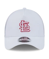 New Era Men's White St. Louis Cardinals 2026 Batting Practice Apex 9FORTY Adjustable Trucker Hat
