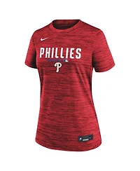 Nike Women's Red Philadelphia Phillies Authentic Collection Velocity Dri-fit T-Shirt