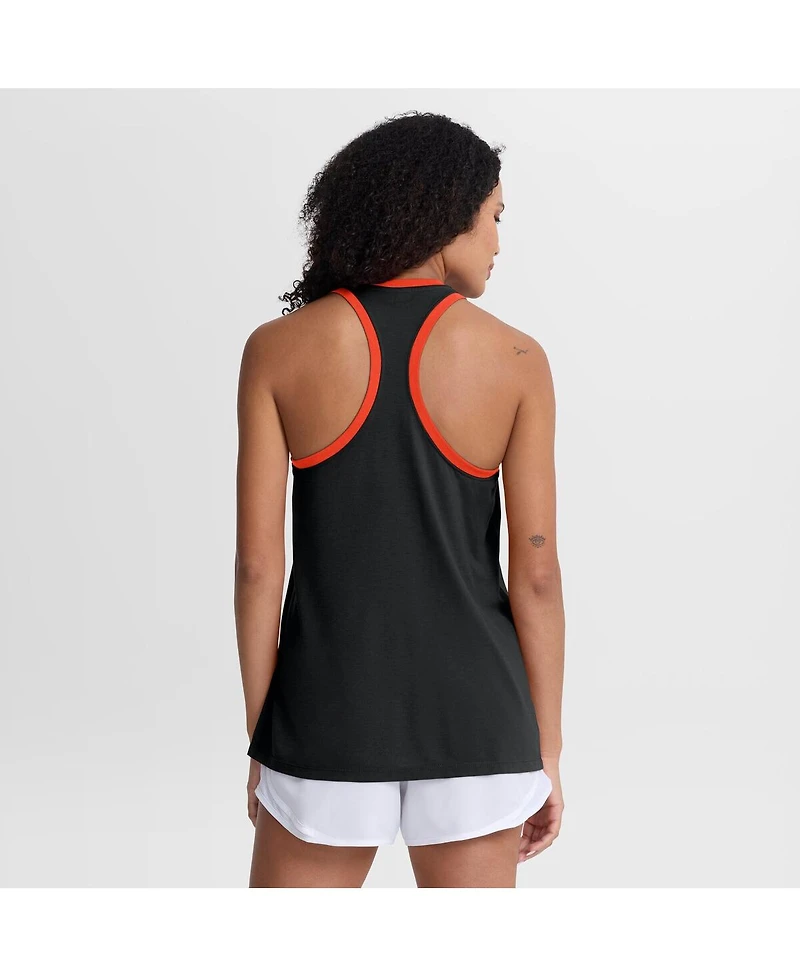 Nike Women's Black Baltimore Orioles Tri-Blend Dri-fit Racerback Tank Top