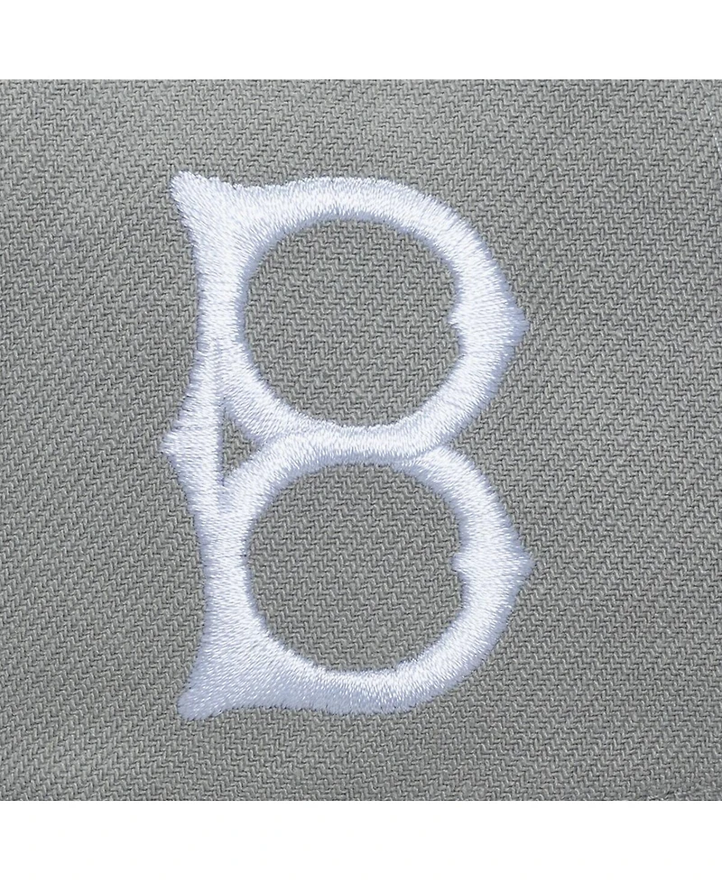 Mitchell & Ness Men's Gray Brooklyn Dodgers Cooperstown Thunderstorm Head Coach Pro-Crown Adjustable Hat