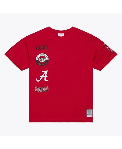 Mitchell & Ness Men's Crimson Alabama Tide Double Clutch Premium T-Shirt