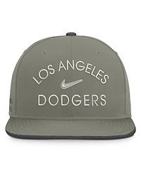 Nike Men's Olive Los Angeles Dodgers Pro Dri-fit Snapback Hat