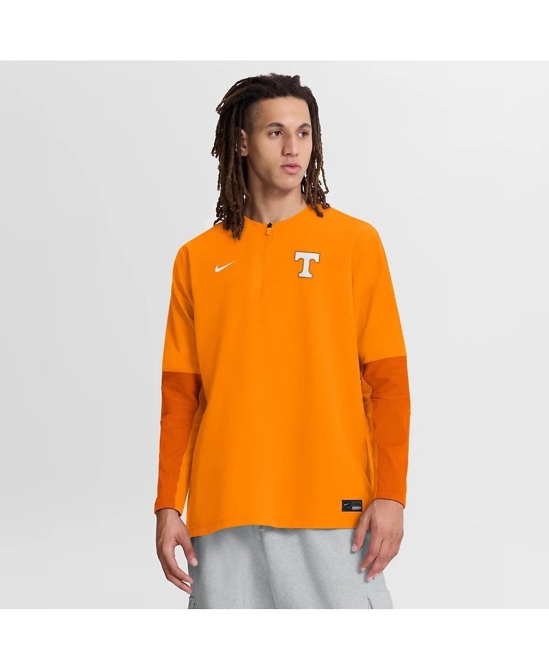 Nike Men's Tennessee Orange Volunteers Dugout Dri-fit Quarter-Zip Long Sleeve Windshirt