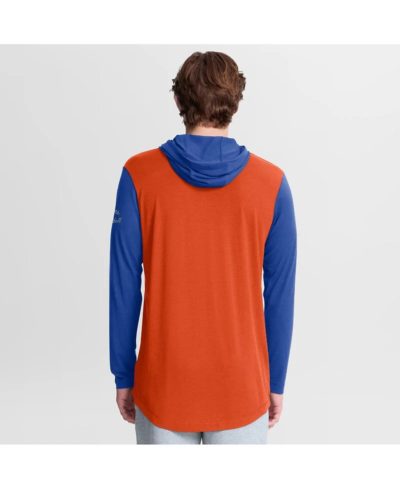 Nike Men's Orange/Royal Florida Gators Campus Legacy Tri-Blend Long Sleeve Hooded T-Shirt